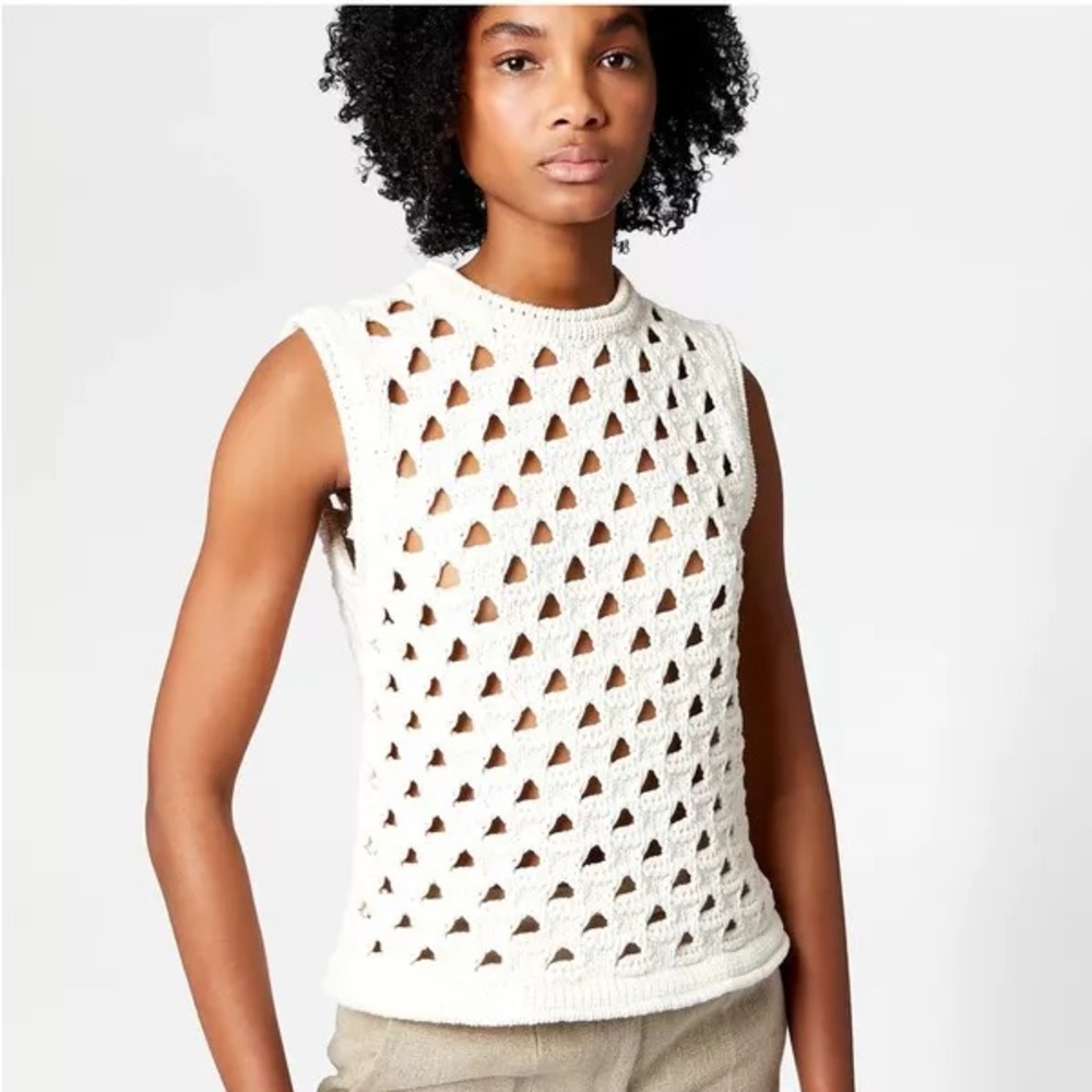 TOD’S Crochet Top White Small (NEVER WORN)